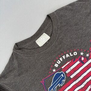 NFL Buffalo Bills Mens L Long Sleeve Shirt Gray Buffalo New York USA Graphic